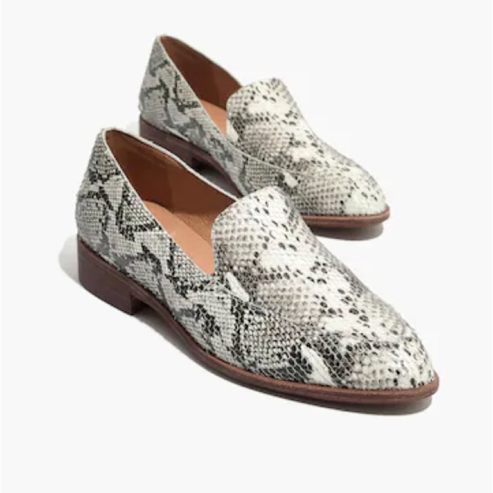 Madewell The Frances Loafer in Stamped Snake Womens Size 7